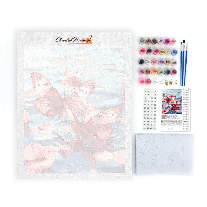 Pink Butterfly - Paint by Numbers