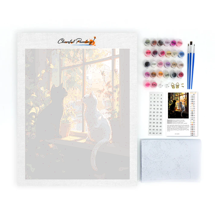 Cat in the Window - Paint by Numbers