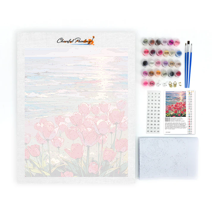 Watercolor illustration of the mediterranean - Paint by Numbers