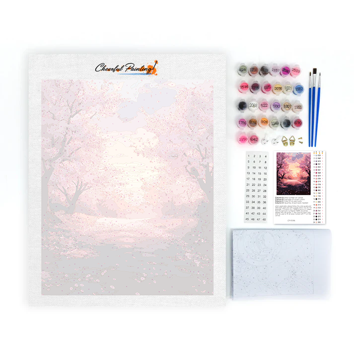 Sakura Walkway - Paint by Numbers