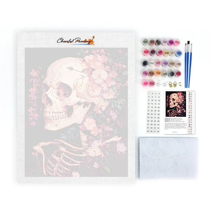 Floral Skull - Paint by Numbers
