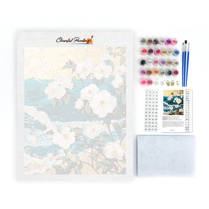 Peonies by the Sea - Paint by Numbers
