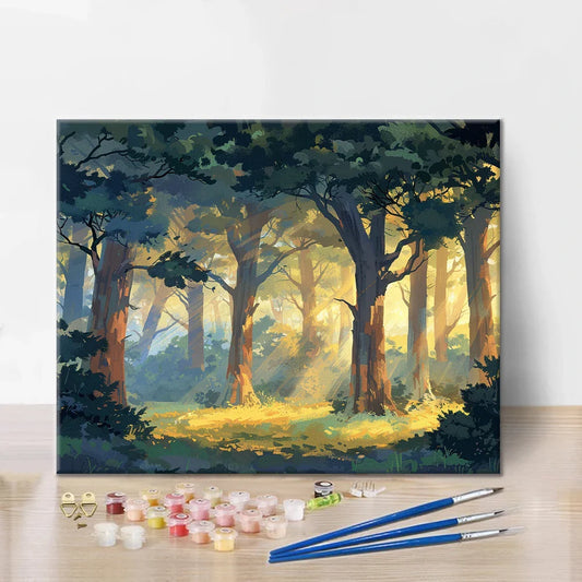 Sunlit Forest - Paint by Numbers