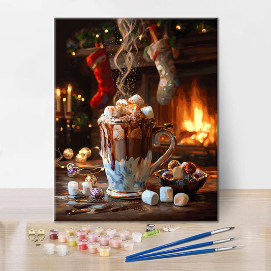 Cozy Christmas Cocoa - Paint by Numbers