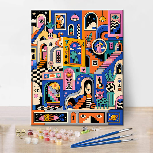 Surrealist Dreamscape - Paint by Numbers