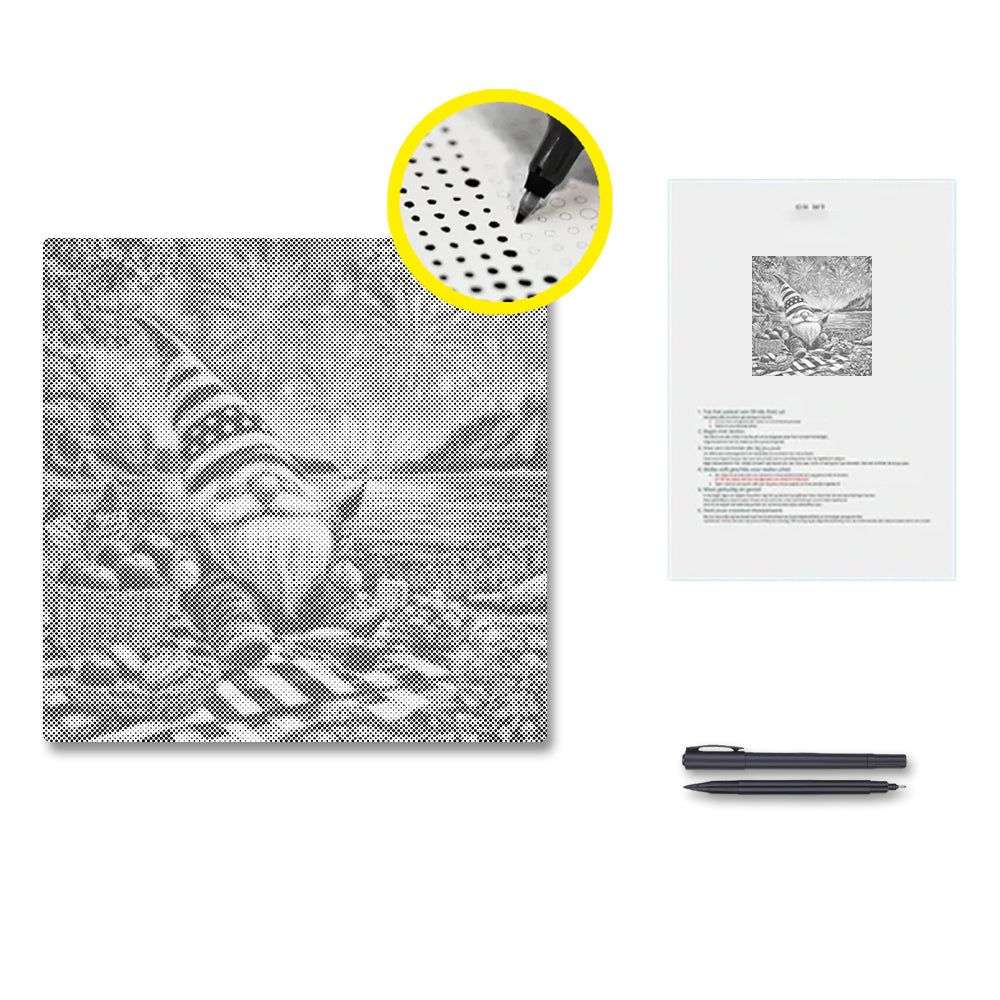 Patriotic Gnome Picnic - Dot Painting