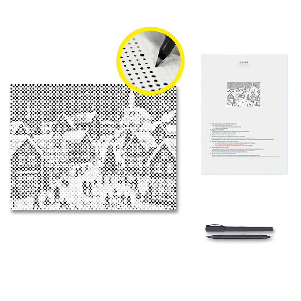 Christmas Village Story - Dot Painting