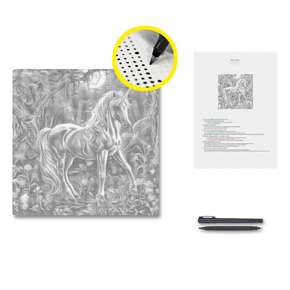 Magic Unicorn - Dot Painting