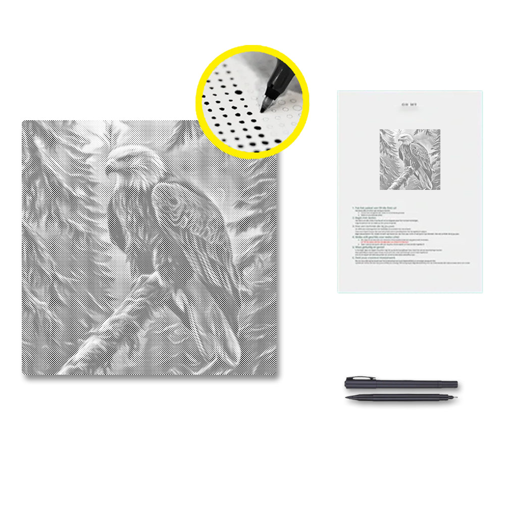 Majestic Bald Eagle - Dot Painting