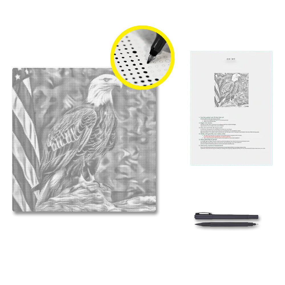Patriotic Eagle - Dot Painting