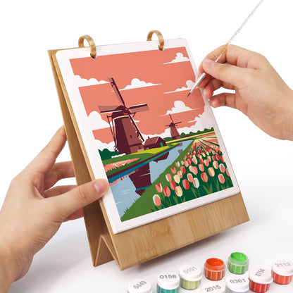 Travel Edition - 2027 Paint by Numbers Desk Calenda