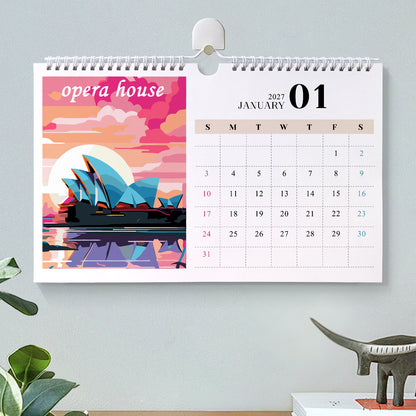 Famous Landmarks Edition - 2027 Paint by Numbers Desk Calenda