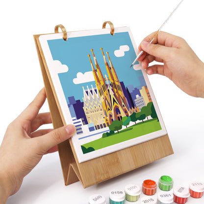 Travel Edition - 2027 Paint by Numbers Desk Calenda