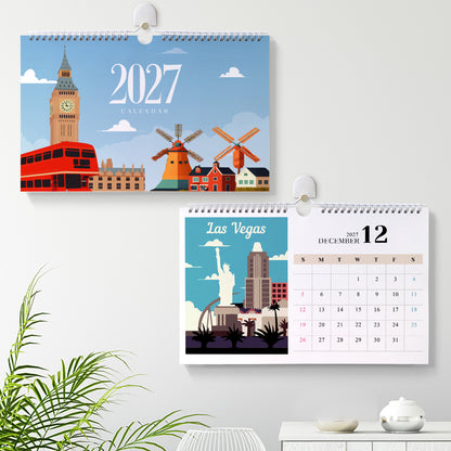Famous Landmarks Edition - 2027 Paint by Numbers Desk Calenda