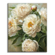 White peonies - Paint by Numbers