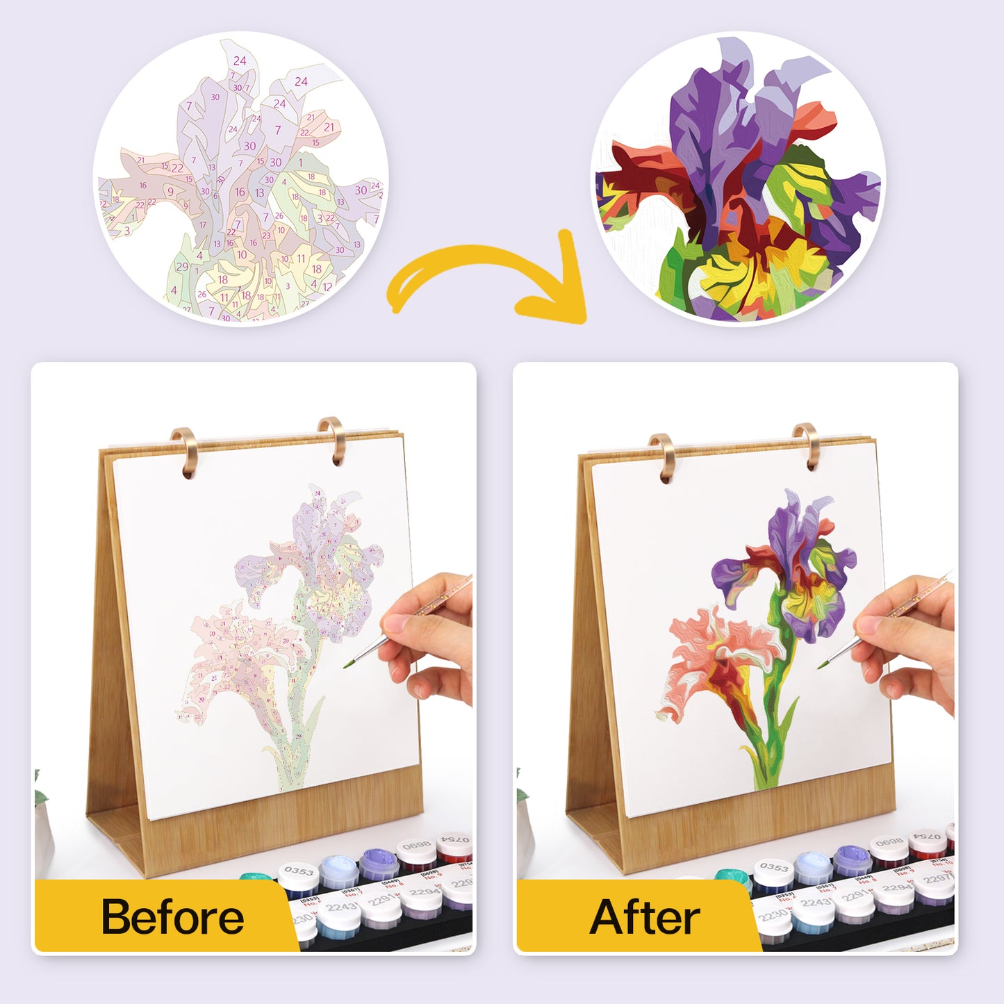 Flowers Edition - 2027 Paint by Numbers Desk Calenda