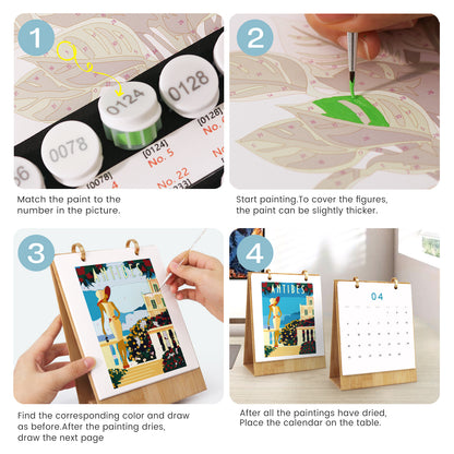 World Trip Edition - 2027 Paint by Numbers Desk Calenda