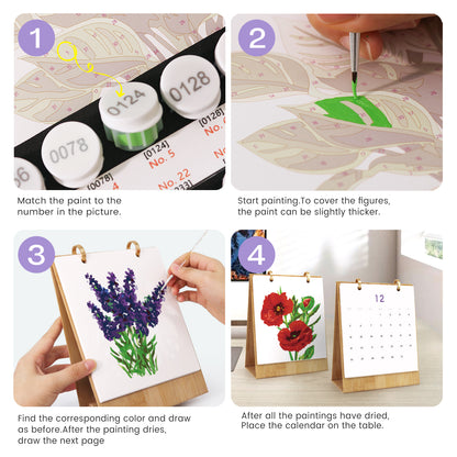 Flowers Edition - 2027 Paint by Numbers Desk Calenda