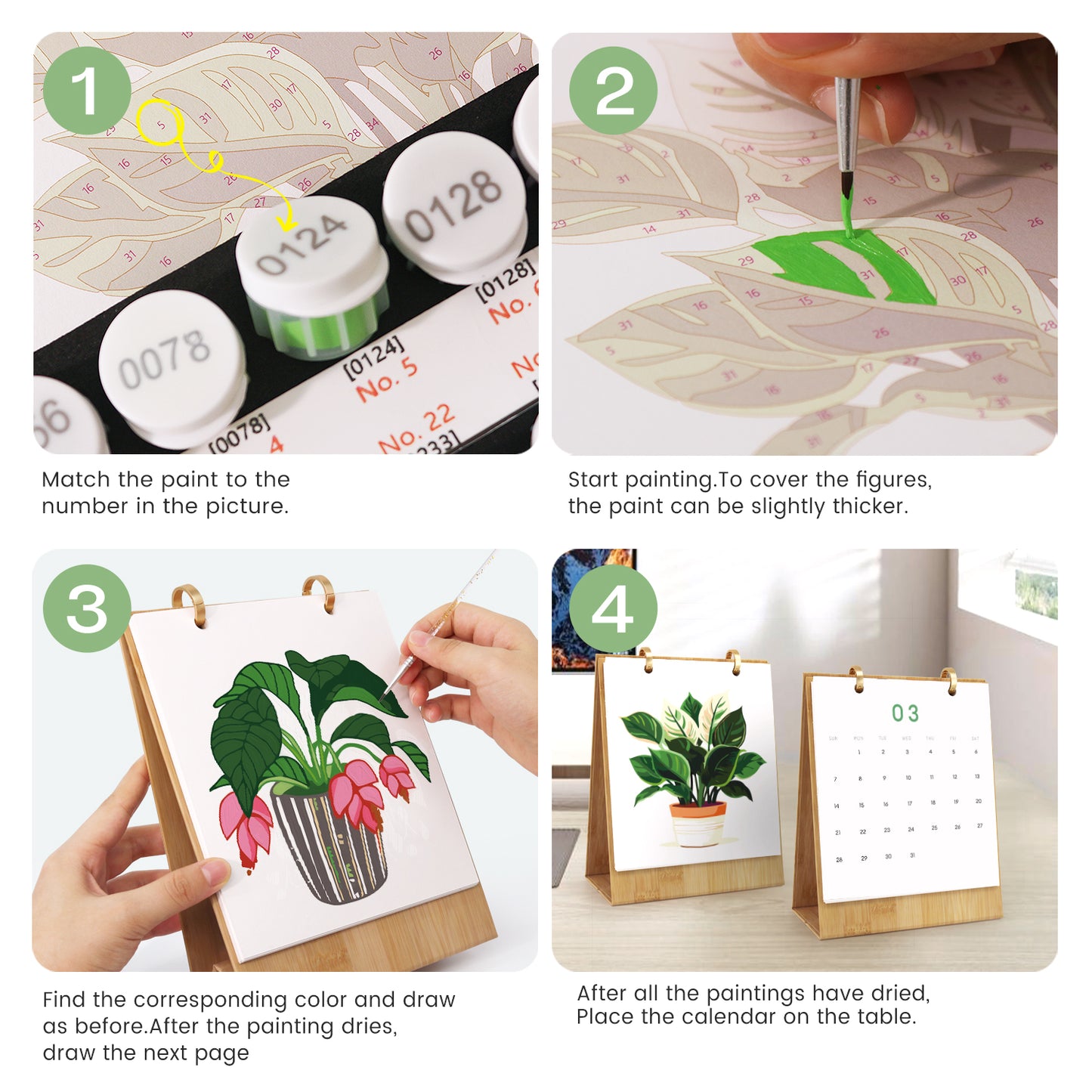 Plants Edition - 2027 Paint by Numbers Desk Calenda