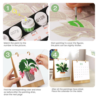 Plants Edition - 2027 Paint by Numbers Desk Calenda