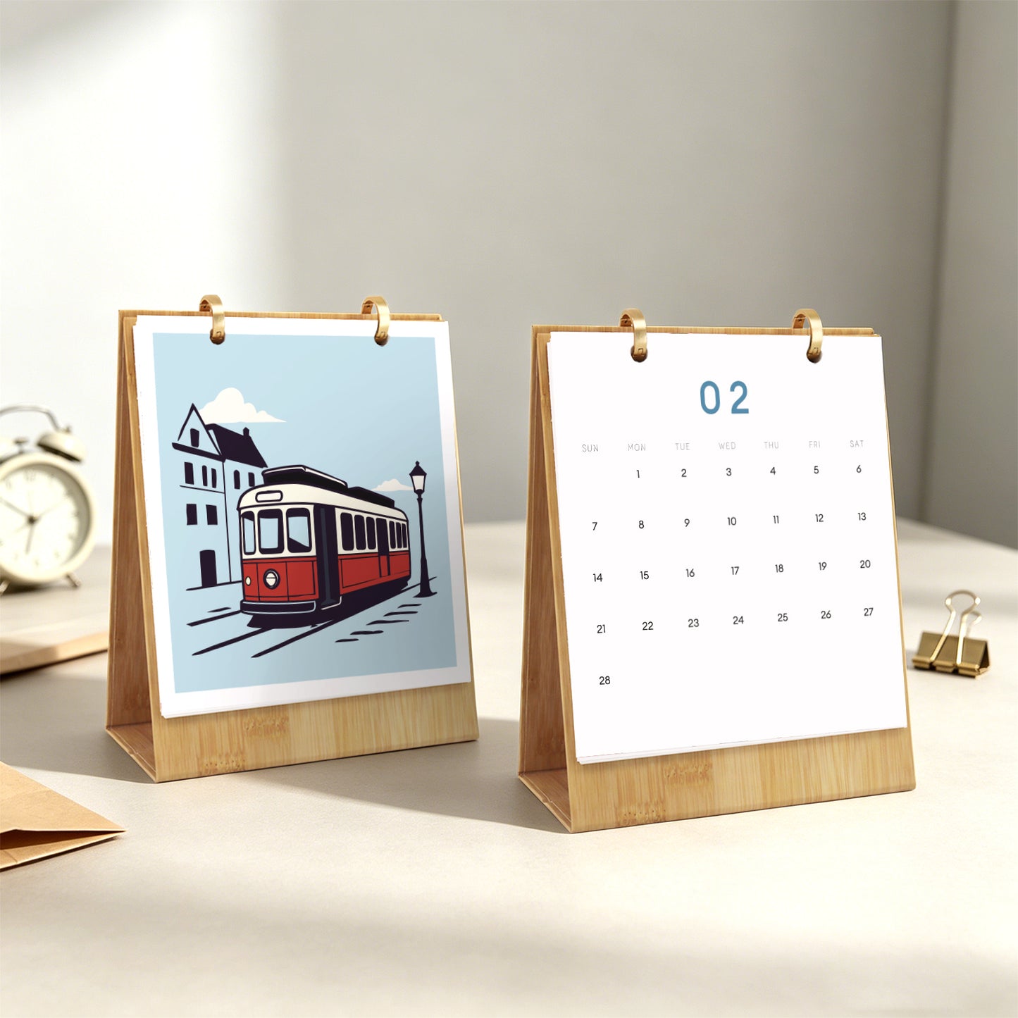 Vintage Travel - 2027 Paint by Numbers Desk Calenda
