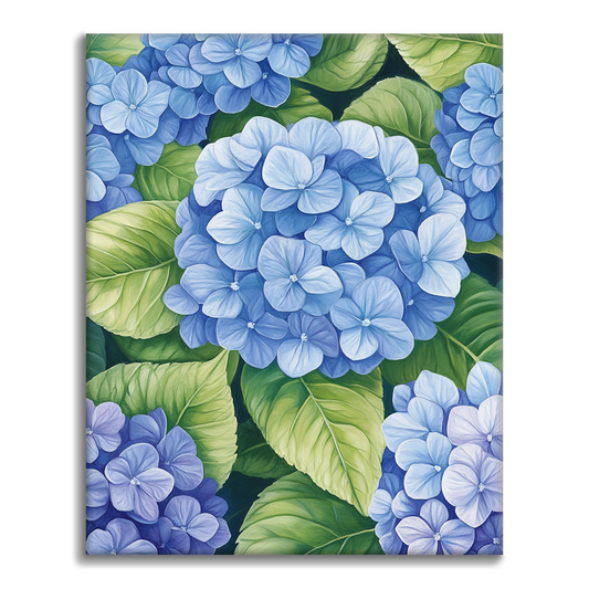Clustered Hydrangeas - Paint by Numbers