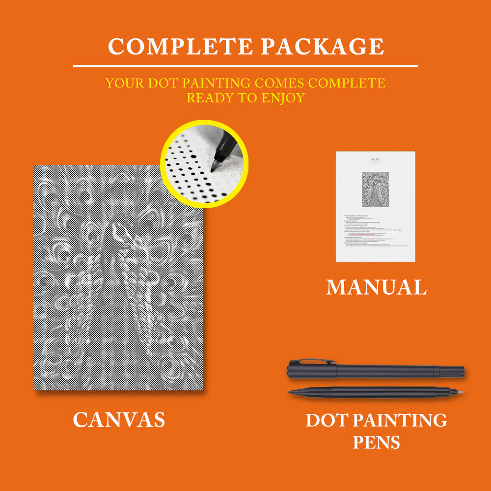 Peacock - Dot Painting