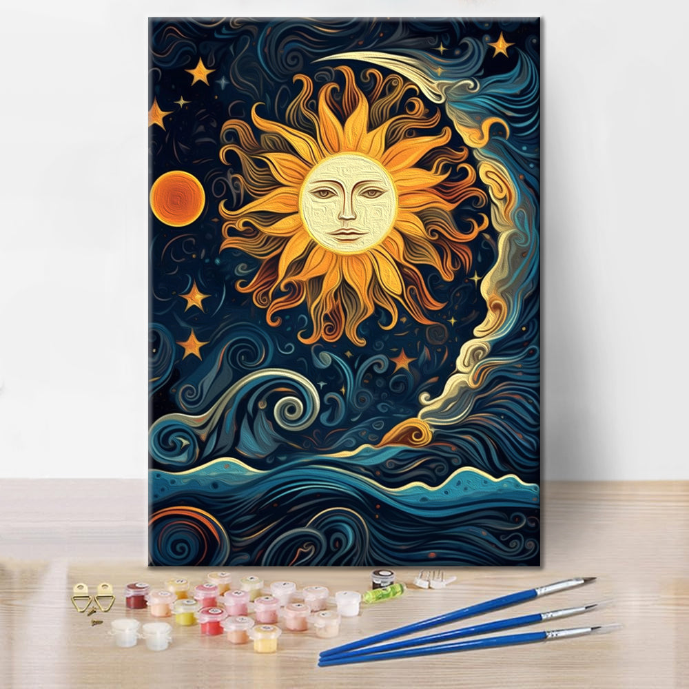The Sun and Moon Dance Together - Paint by Numbers