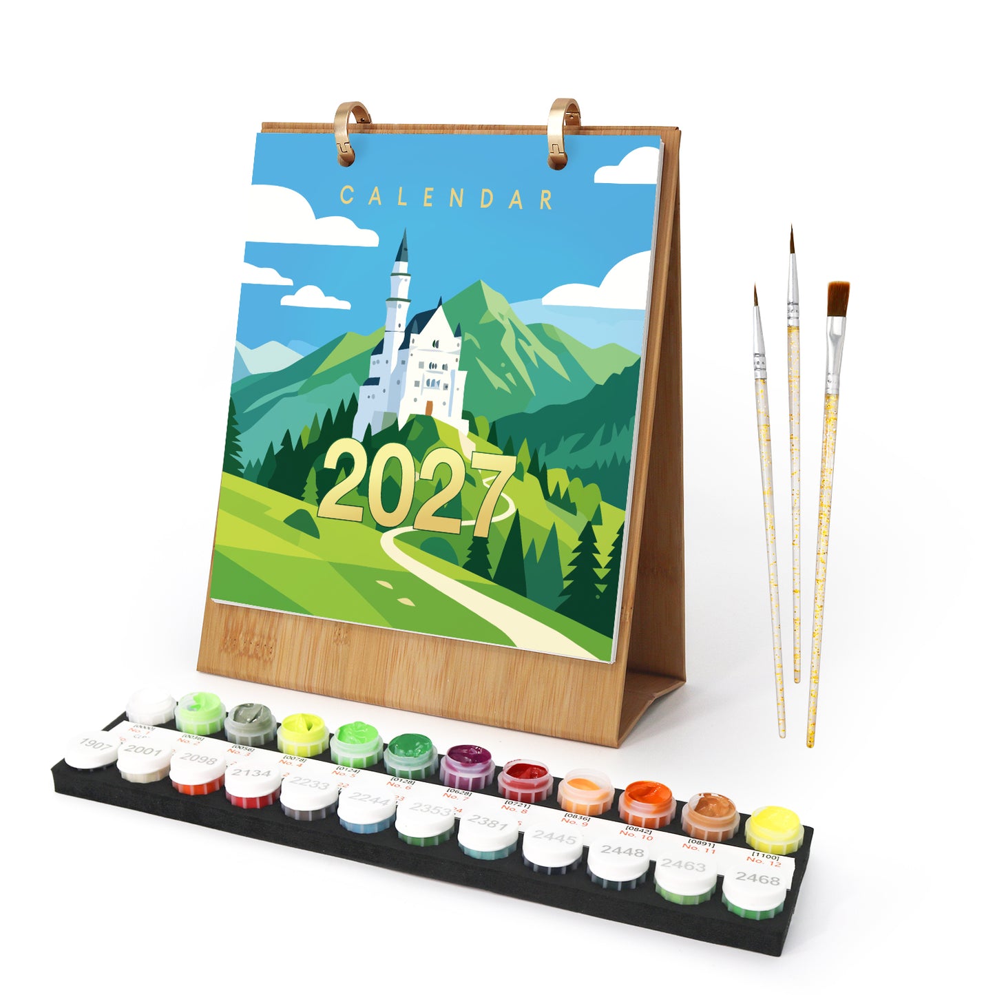 Travel Edition - 2027 Paint by Numbers Desk Calenda