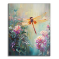 Dragonfly and Flowers - Paint by Numbers