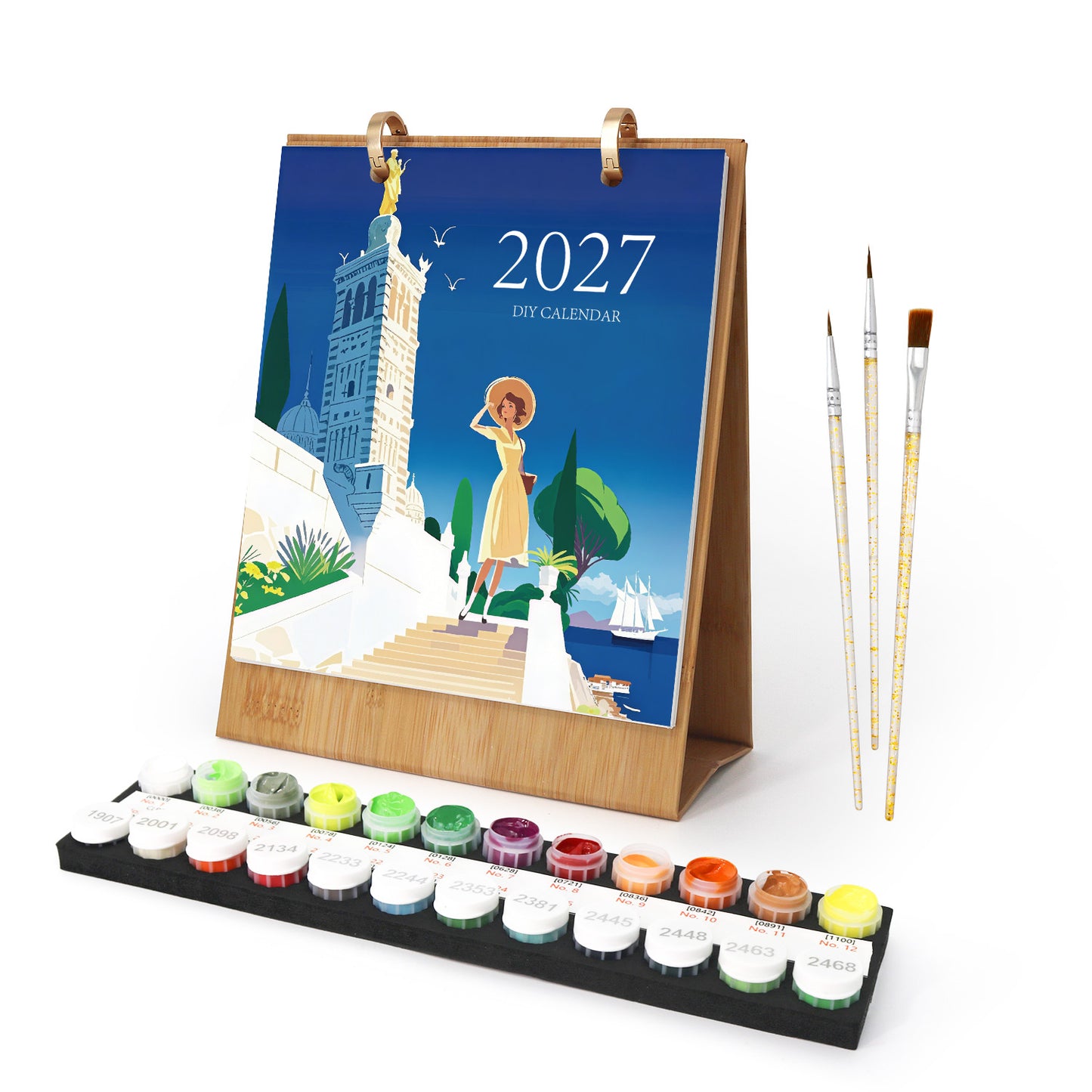 World Trip Edition - 2027 Paint by Numbers Desk Calenda