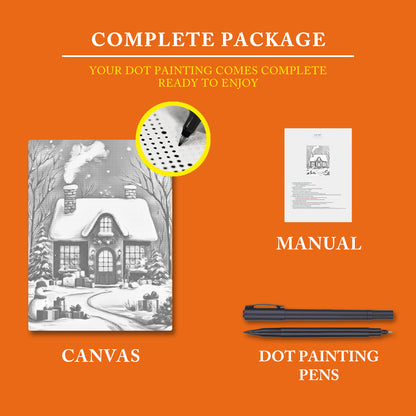 The Christmas House - Dot Painting