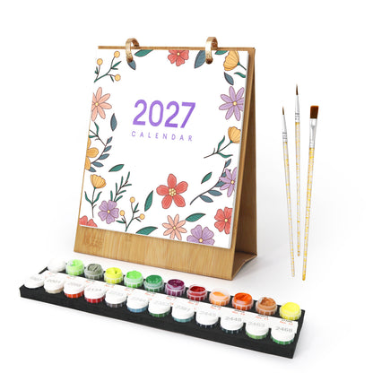 Flowers Edition - 2027 Paint by Numbers Desk Calenda