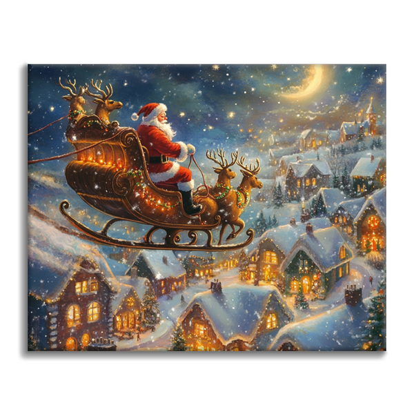 Santa Claus and Sleigh Paint by Numbers Cheerful painting®