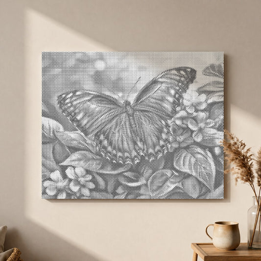 Blue Butterfly - Dot Painting