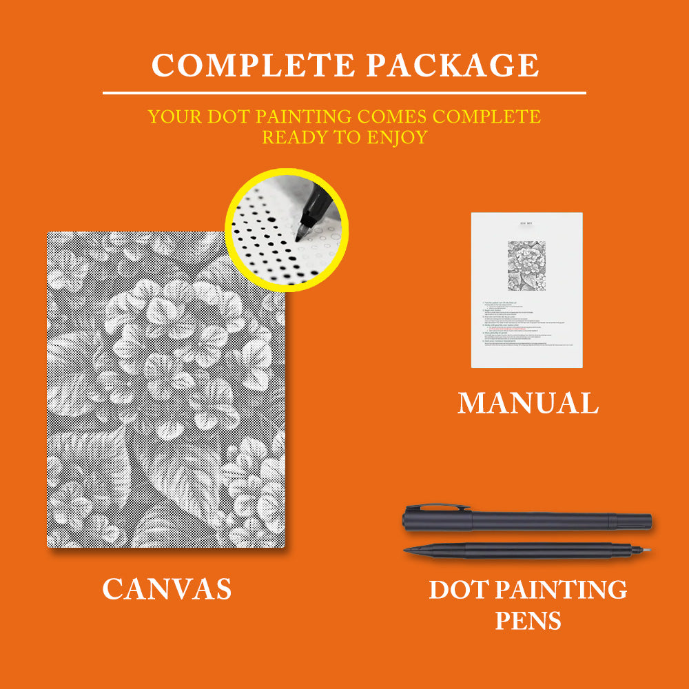 Hydrangeas in Groups - Dot Painting