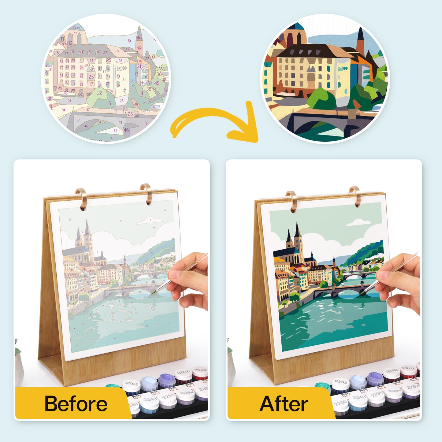 Travel Edition - 2027 Paint by Numbers Desk Calenda