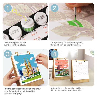 Travel Edition - 2027 Paint by Numbers Desk Calenda