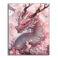 Cherry blossom dragon - Paint by Numbers