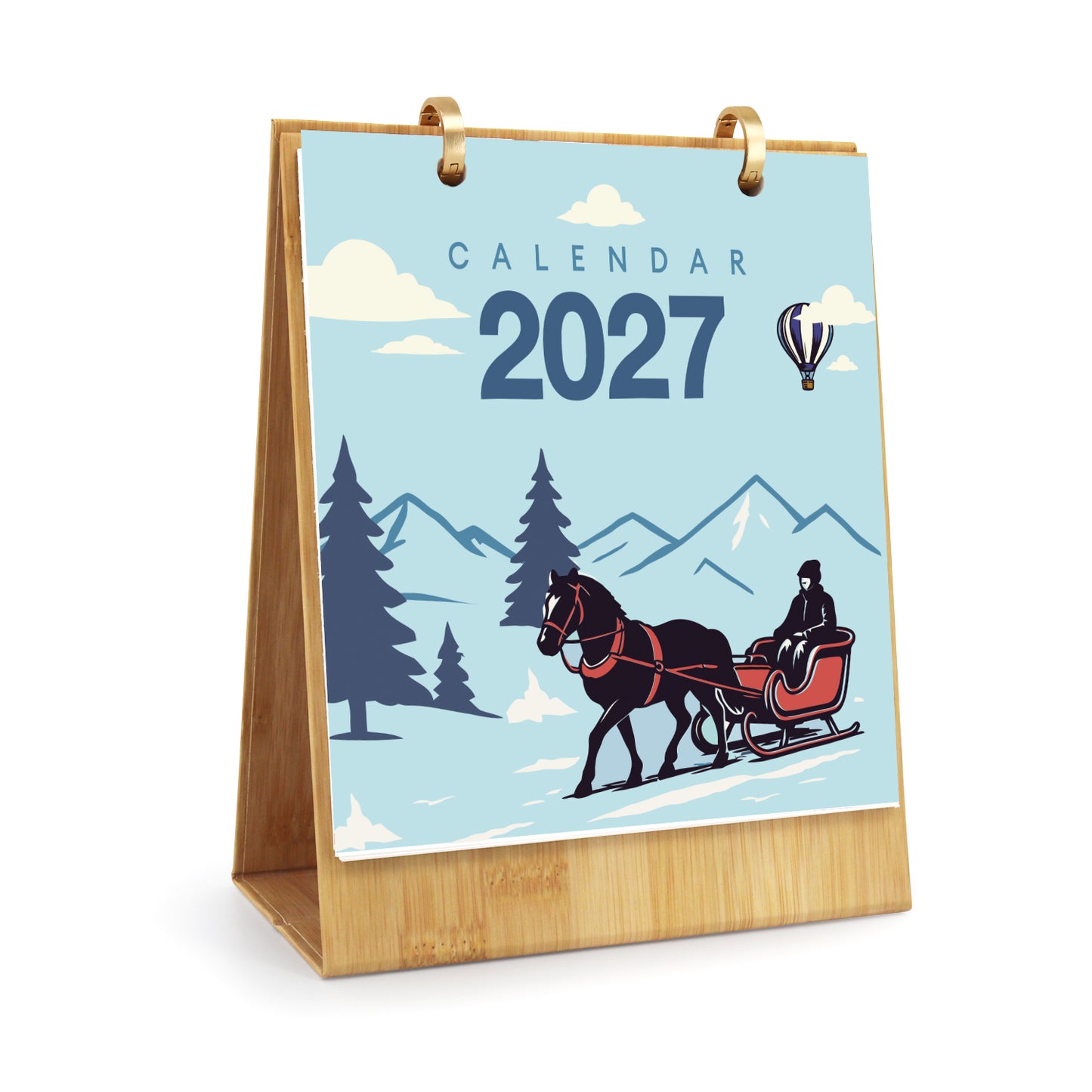 Vintage Travel - 2027 Paint by Numbers Desk Calenda