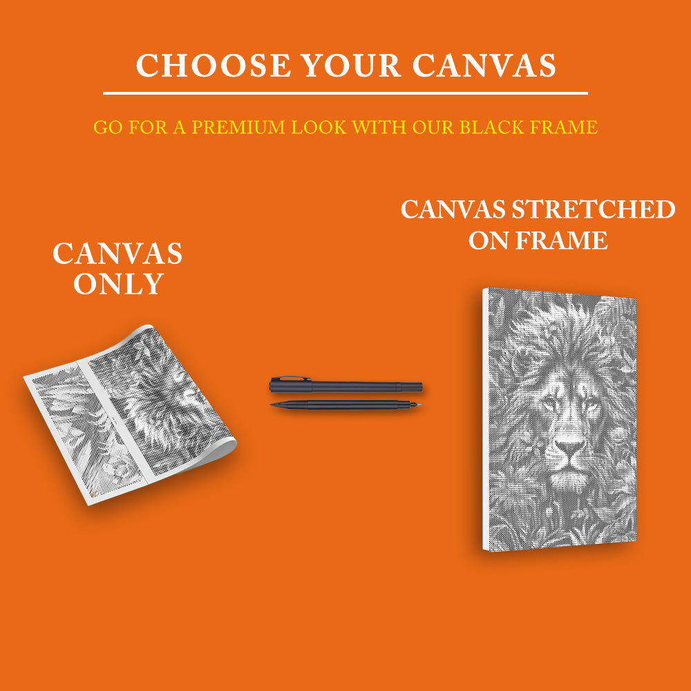 Foliage and Lion's Fury - Dot Painting