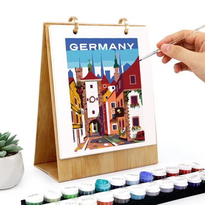 World Trip Edition - 2027 Paint by Numbers Desk Calenda