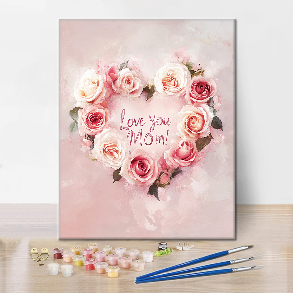 Rose Wreath - Paint by Numbers