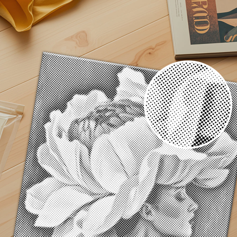 Flower & Woman - Dot Painting