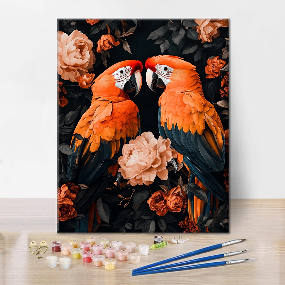 Parrot Couple - Paint by Numbers