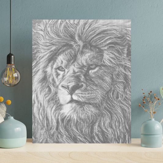 Giant African Lions - Dot Painting