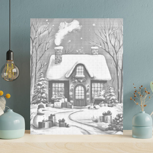 The Christmas House - Dot Painting