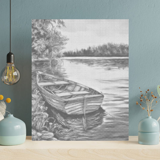 Boats in the Lake - Dot Painting