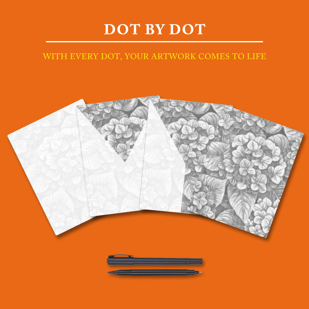 Hydrangeas in Groups - Dot Painting