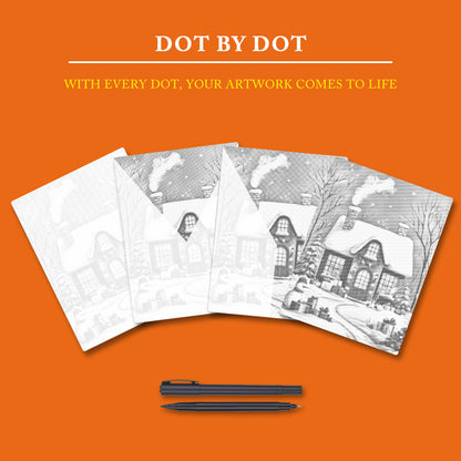 The Christmas House - Dot Painting